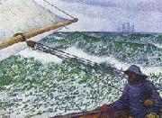 Theo Van Rysselberghe Man at the Helm oil painting on canvas